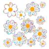 Sun Catcher Flower Window Decals Static Cling Window Sticker Anti Collision Window Decals for Bird Strikes Rainbow Stickers