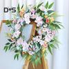 Цветы Весенний венок Гирлянда на входную дверь Искусственные цветы Дверной венок для дома Весенняя вечеринка Фермерский дом Свадебное украшение