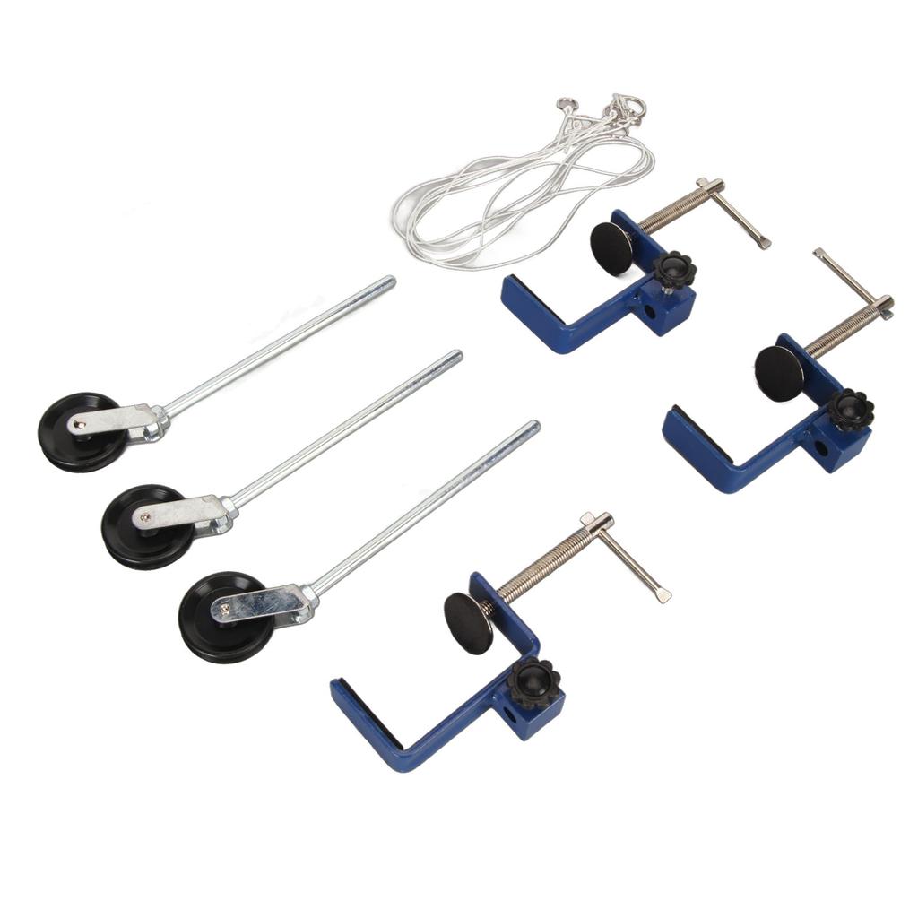 Зажим для крепления на столе, усиленный металлический пластиковый шкив, многоцелевой металлический зажим для скамьи по физике