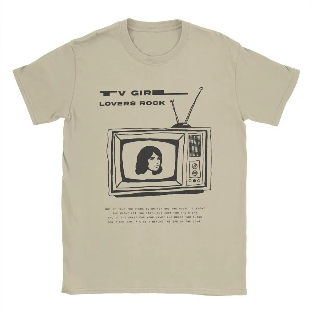 Мужские футболки TV Girl Lovers Rock, забавные футболки с коротким рукавом и круглым вырезом, хлопковая одежда больших размеров
