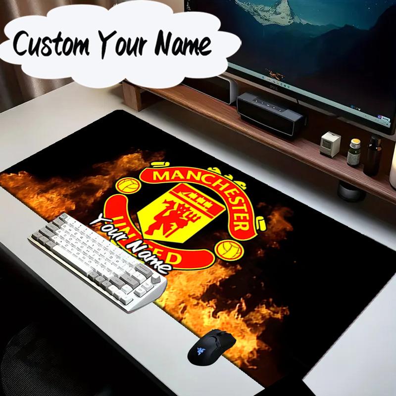 Custom Name Mouse pad Manchester Crest Mouse Pad Desk Mat, Non-Slip Rubber Backer Pad For Computer Notebook Gaming Mouse Pad Birthday Gift