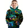 Colorful Gamepad 3D Print Boys Casual Long Sleeve Hoodies Boys Sweatshirt for Spring Fall Children's Hoodie Tops Outdoor Hoodies