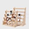 Solid Wood Detachable Three-Layer Bracelet & Jewelry Display Stand