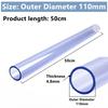 1PC Outer Diameter 16~110mm UPVC Transparent Blue Pipe Aquarium Fish Tank Tube Garden Irrigation Watering Fittings 50cm Long