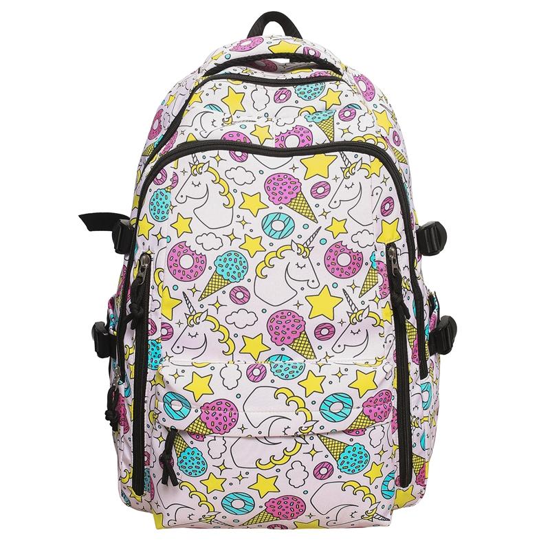 Рюкзак с принтом граффити большой емкости для школьников младших классов, школьная сумка для путешествий на открытом воздухе