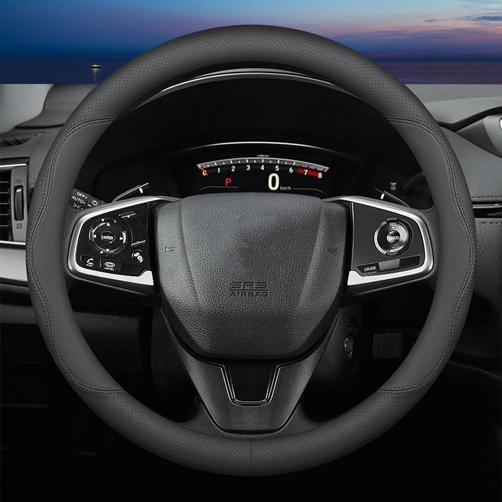 XHRING Car Steering Wheel Cover For Honda Civic Accord CRV HRV Pilot Passport Odyssey Element Ight Fit Ridgeline Clarity City LX EX EXL Si Hatchback