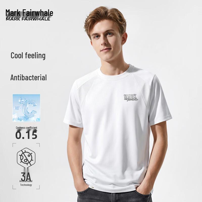 MARK FAIRWHALE Men's Cool-Touch Antibacterial Short-Sleeve T-Shirt