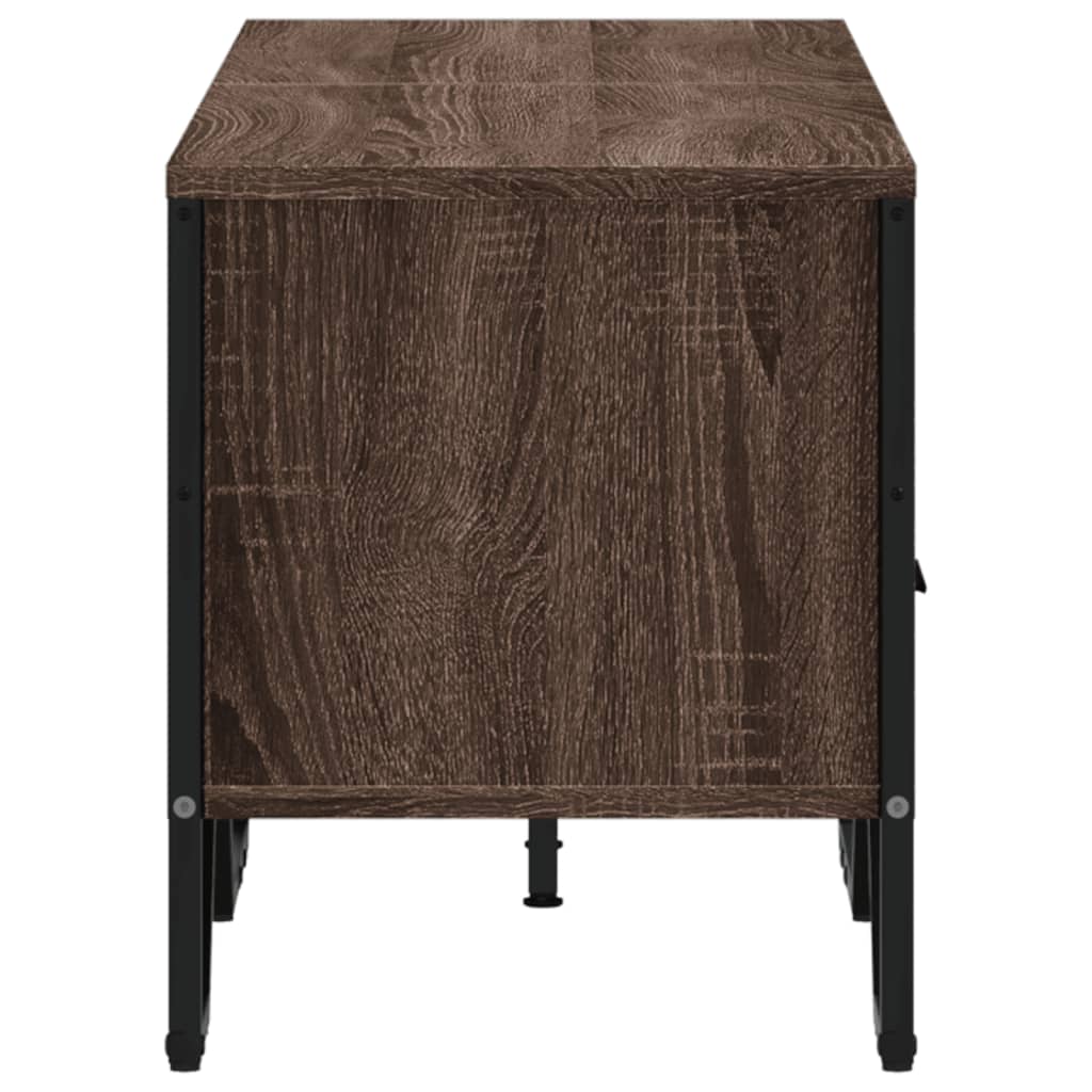TV Cabinet Brown Oak Effect 122x34x41 cm Engineered Wood
