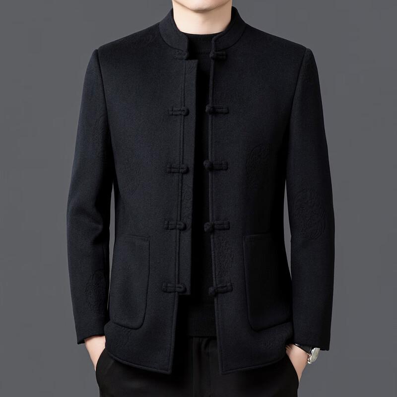 Firstview Мужское пальто пуховое из шерстяной смеси в национальном стиле FV25D1781