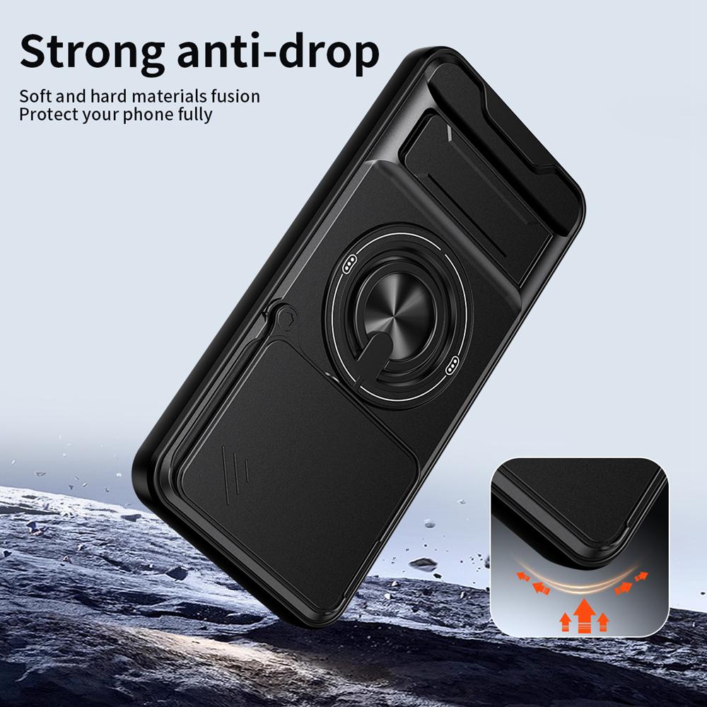 KEYSION Магнитный чехол для телефона Xiaomi 17T 17T Pro 5G с защитой шторки камеры, вертикальной подставкой, кольцом 360°, противоударной задней крышкой