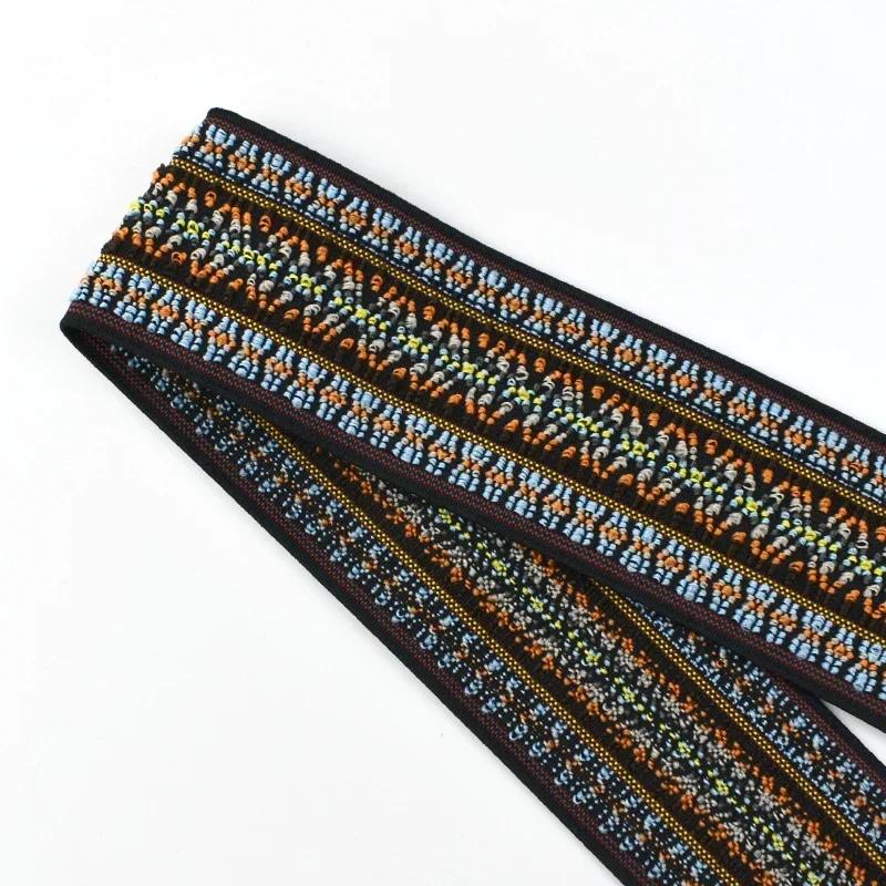 Meetee 2/3/5 м Эластичная лента 50 мм Жаккардовая эластичная тесьма Лента для пояса брюк Резинки Швейная фурнитура для одежды