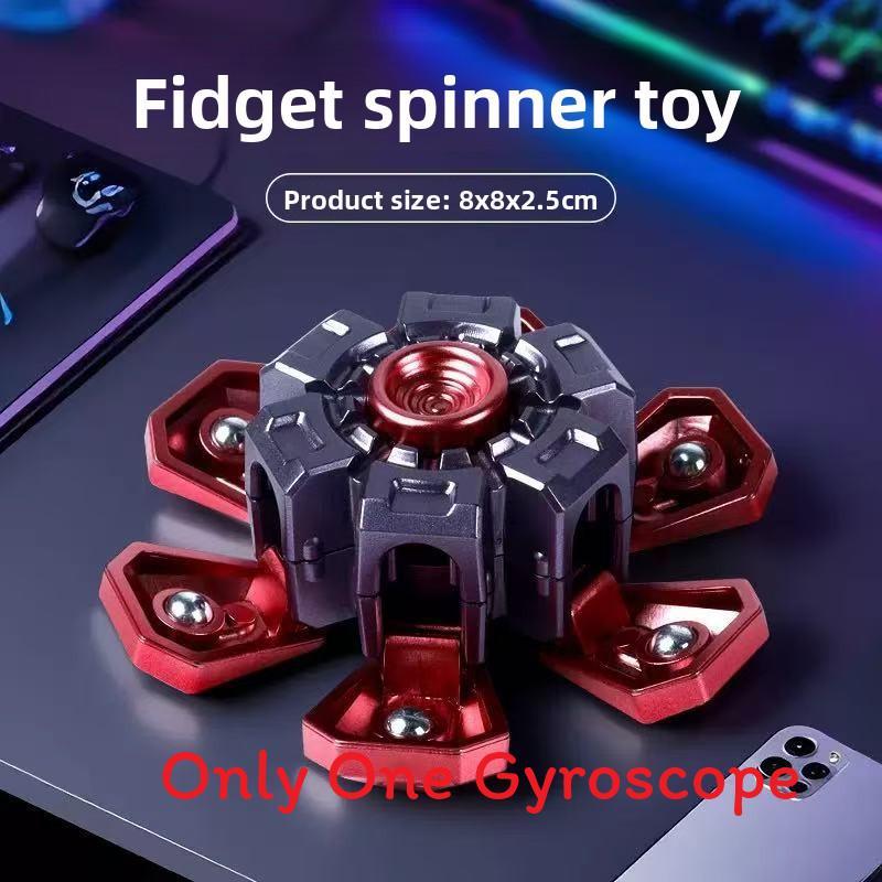 Futuristic Mechanical Finger Gyroscope With Deformable Parts For Concentration And Casual Play