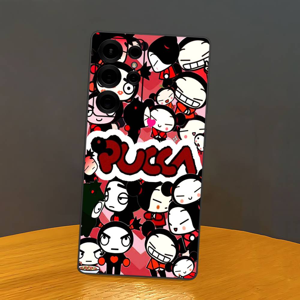Popular Animation P-Pucca Phone Case For Samsung S 24 Fe 25 Ultra Plus 20 Lite 21 30 22 23 24 22 Ultra 5G Fundas