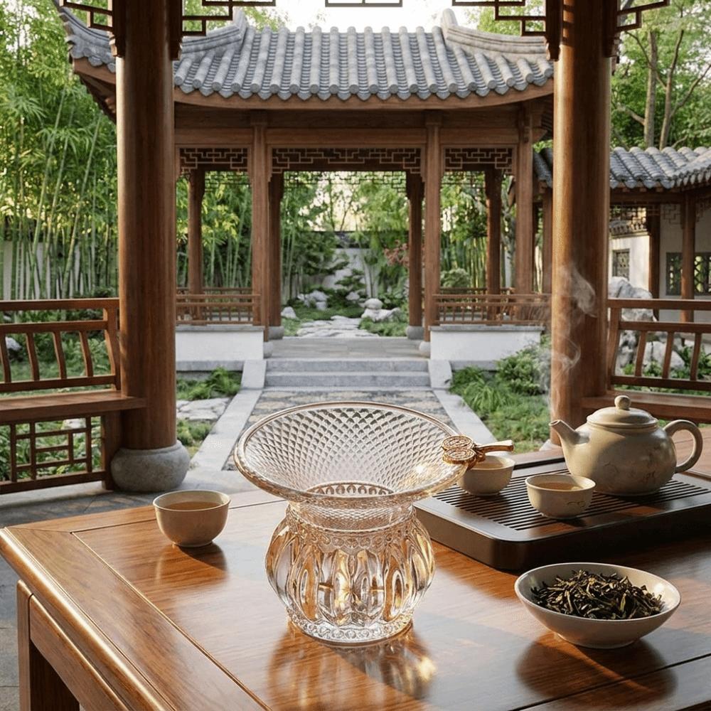 Heat-Resistant Glass Tea Strainer Japanese-Style Tea Distributor  Office