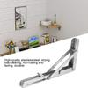 2Pcs Stainless Steel Triangular Folding Bracket Wall Shelf Support Heavy Duty Fixing Bracket