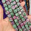 10x12 мм Натуральные Красные Агатовые Граненые Квадратные Бусины для DIY Браслетов и Ожерелий