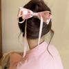 Sweet Satin Bow Hair Clip Solid Color Women Hairpin Fashion Bow Ribbon Hair Clip  Hair Accessory