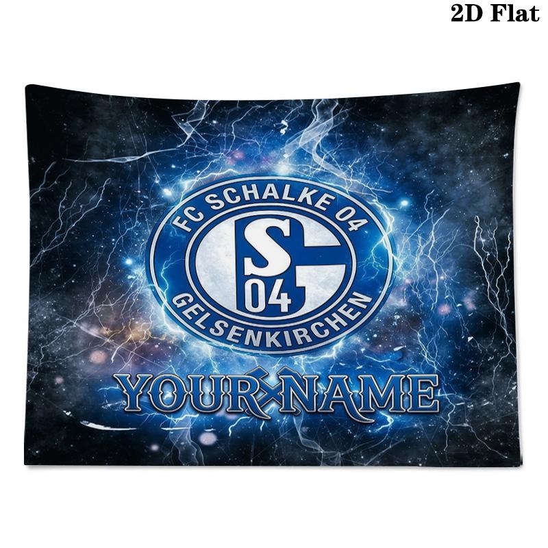Custom Name Schalke 04 Printed Tapestry – Wall Hanging for Bedrooms, Dorms, and Home Decor