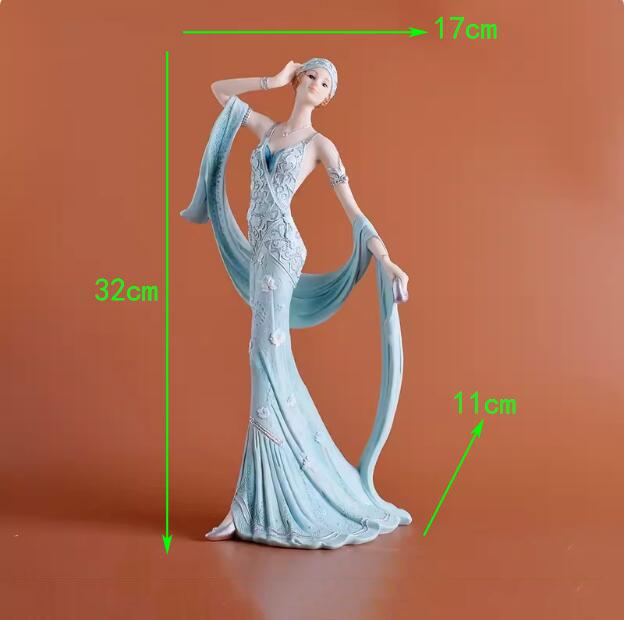 Европейские смоляные статуэтки Аксессуары Девушка Красота Персонаж Дом Гостиная Стол Фигурки Ремесла Украшение Свадебные Подарки на День Рождения