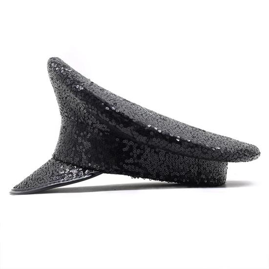 Шляпа с блестками для выступлений, унисекс, легкая вечерние кепка сержанта для косплея, фестивальная реквизит для фотосессии, женская и мужская шапка капитана на день рождения, матросская шапка