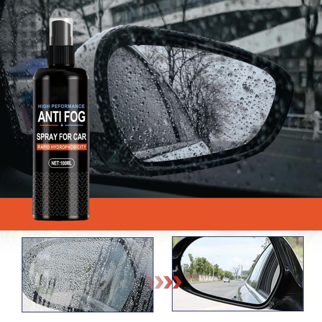 Anti Fog Spray For Windshield 100ml Car Windshield Defogger With Towel Gentle Rainproof Defogger For Windscreen Mirror Window