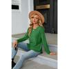 YYFS Women's Fashion Casual Spring Fall Solid Color Print Long Sleeve O-Neck Blouses & Shirts