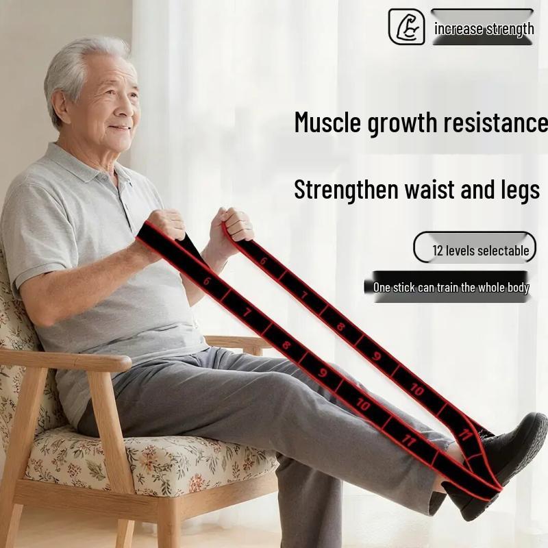 Эластичная лента-эспандер со шнурком для наращивания мышечной массы и тренировок - Идеально подходит для тренировок ягодиц и ног для людей среднего и пожилого возраста