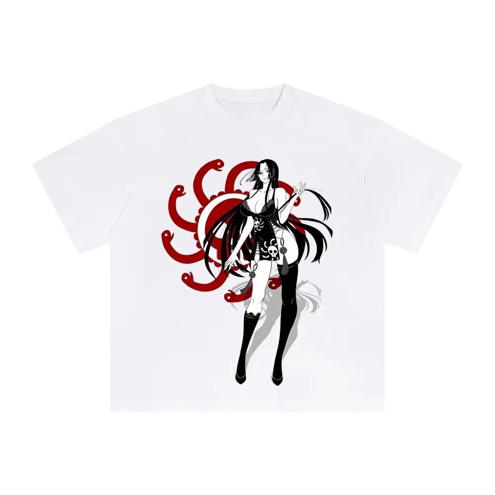 One Piece Nico Robin Unisex Tshirt 2026 Summer New Anime Print American Hiphop Flower Casual Unisex Short Sleeved Top Streetwear