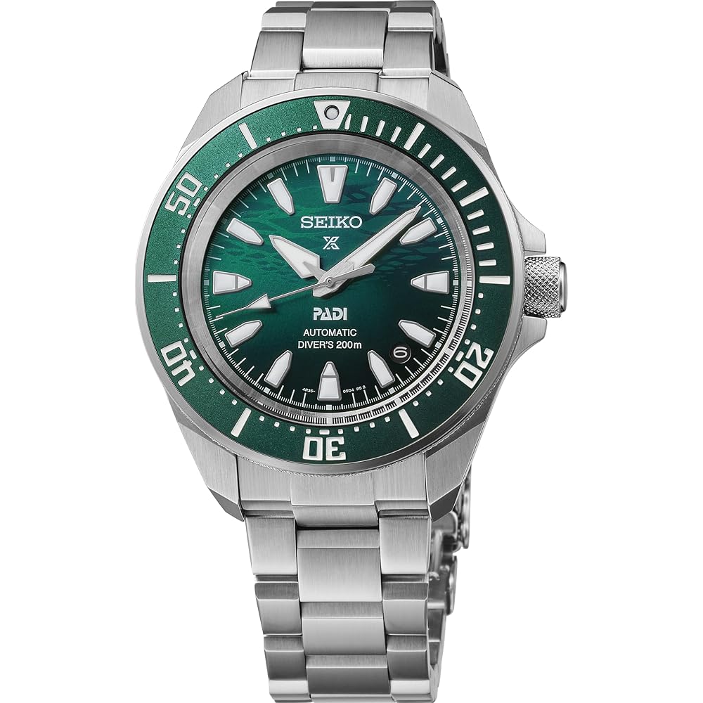 SEIKO Prospex Men's Watch, Stainless Steel Case, Automatic Movement, Waterproof, Luminous Hands, Green (PADI Special Edition) - SRPL53.