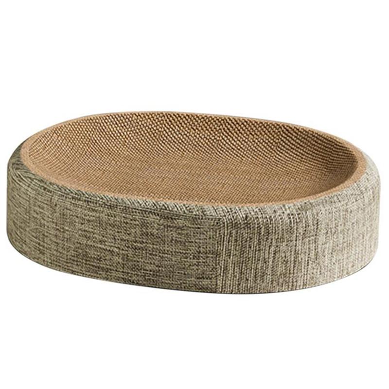 Cat Scratch Bed For Cats Oval Shape Sisal Scratching Pad Multifunctional Pet Sleeping Mat Cat For Cats