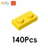 WANGE 2*1 Строительные блоки 140 шт. № 3023 Маленькие совместимые кирпичики 2-отверстия Низкие элементы Аксессуары MOC DIY Насыпью Детская игрушка