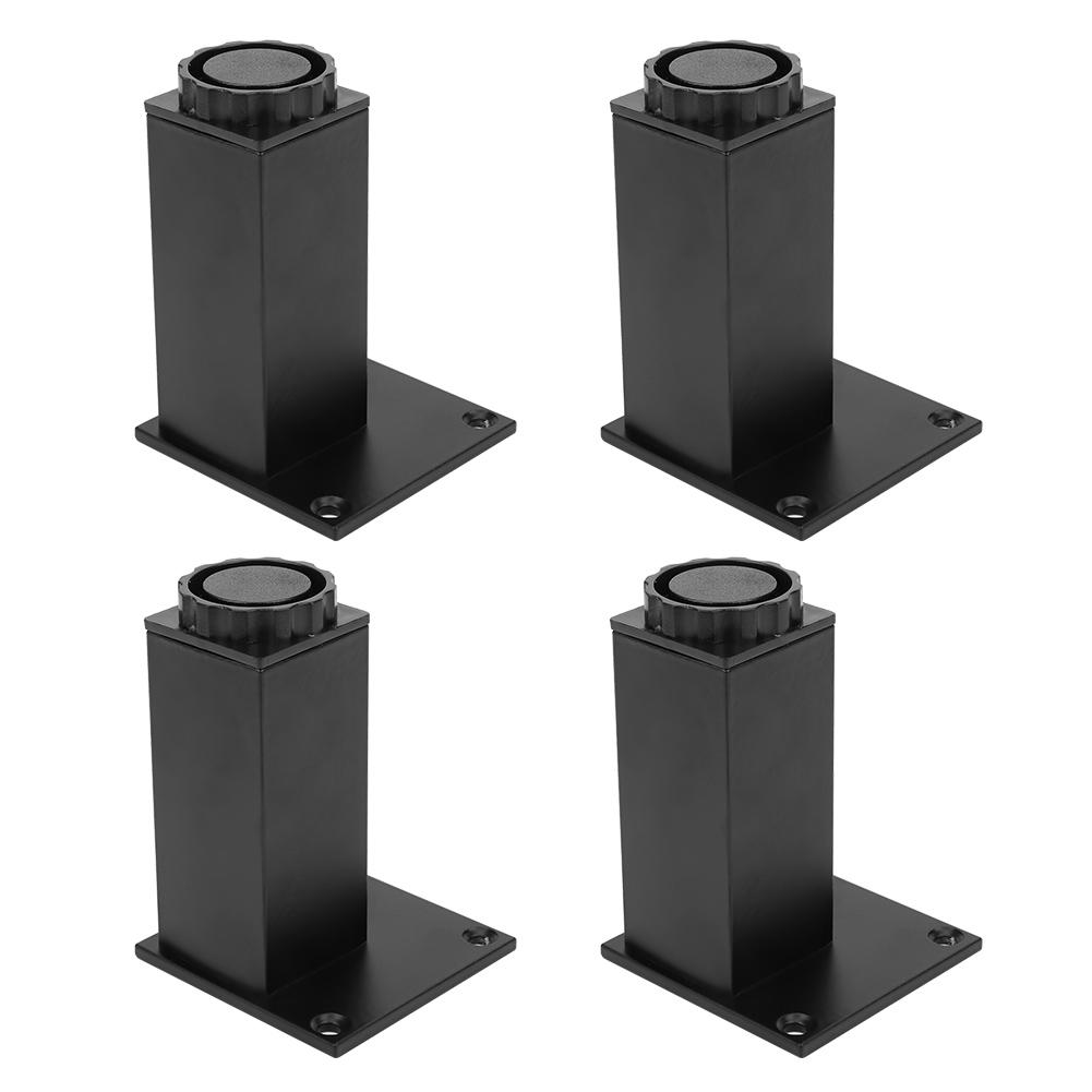 4pcs Aluminum Alloy Adjustable Feet Sofa Bed Foot Legs Support for Cupboard Cabinet Furniture