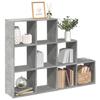 VidaXL 3-Tier Room Divider Shelf Concrete Grey, Shelf, Bookcase, Storage Shelf, Bookcase, 857979