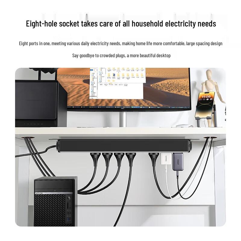 UGREEN Double Break PDU Desktop Gaming Power Strip