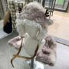 Spotted Fuzzy Leg Warmers Cute Deer Hood with Lace Women Fluffy Boot Cuff Shoe Cover Furry Leg Warmers with Pompom for Winter Party Street Dating Wear