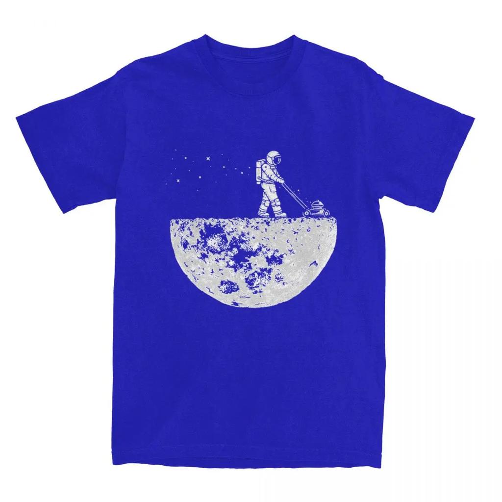 Футболка с изображением астронавта «Коси Луну» Забавные космические футболки в стиле хиппи Классическая футболка с коротким рукавом Летняя хлопковая одежда