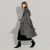 Women's Loose Fit Hooded Merino Wool Blend Coat
