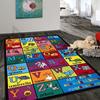 Kids Educational Learning Alphabet Area Rug Non Skid Game Play Mat Non Slip Carpet for Children Bedroom Toddler Playroom Mat