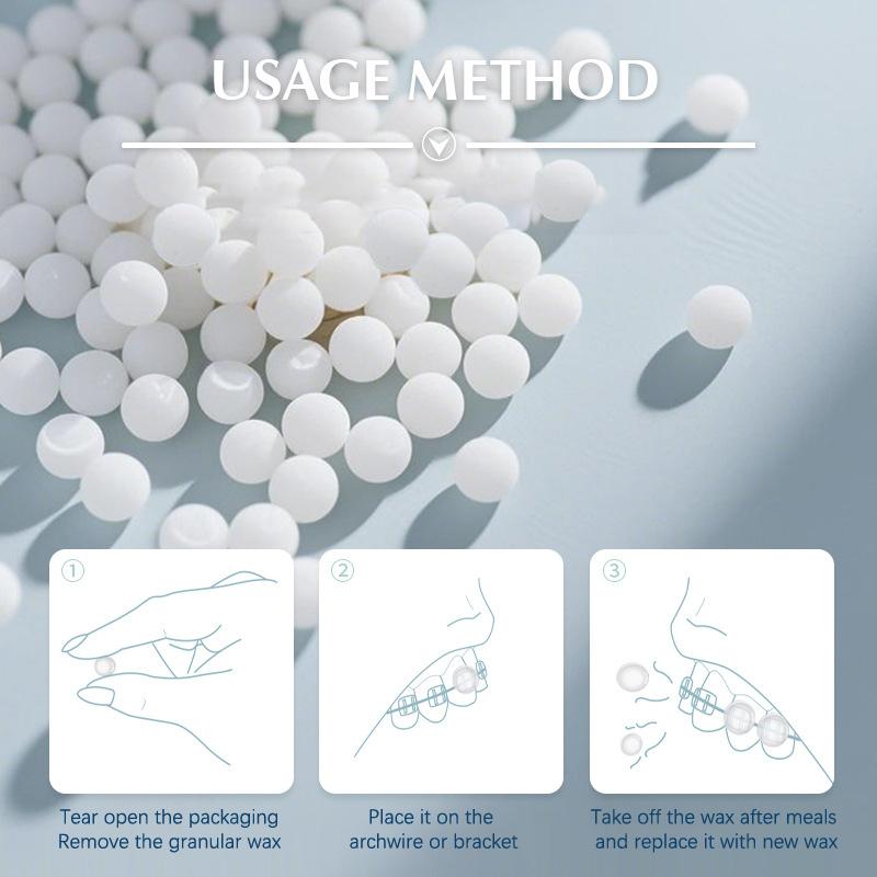 60 Капсул Зубной Воск Для Брекетов Защита От Скрежетания Пищевой Воск Для Зубных Протезов Индивидуальная Упаковка Превосходная Гигиена Для Брекет-Системы