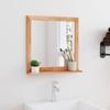 350358 vidaXL Wall Mirror 55x55 Cm Solid Walnut Wood