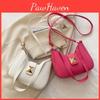 Color Solid Simple Gold Buckle Decoration Women Casual Shoulder Bag Daily For