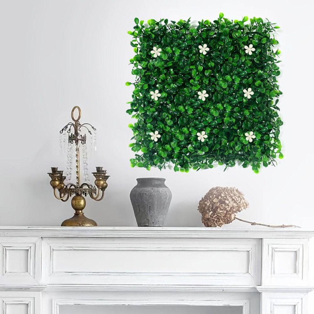 2Pcs Eternal Life Artificial Plant Wall Panel Artificial Grass Backdrop Wall Privacy Screen