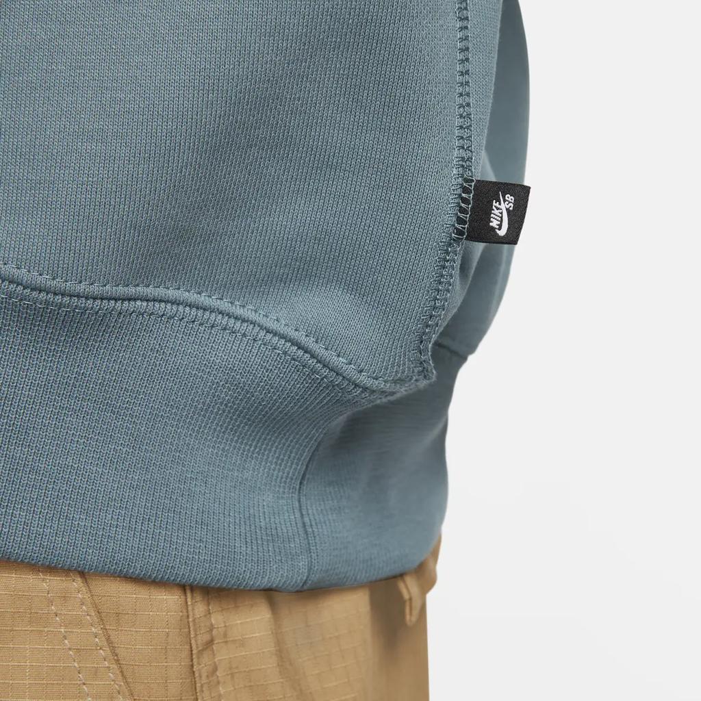 Nike SB Skate Like A Girl Толстовка с круглым вырезом, цвет минеральный сланец/темно-бирюзовый зеленый, мужская уличная одежда DQ7306-384