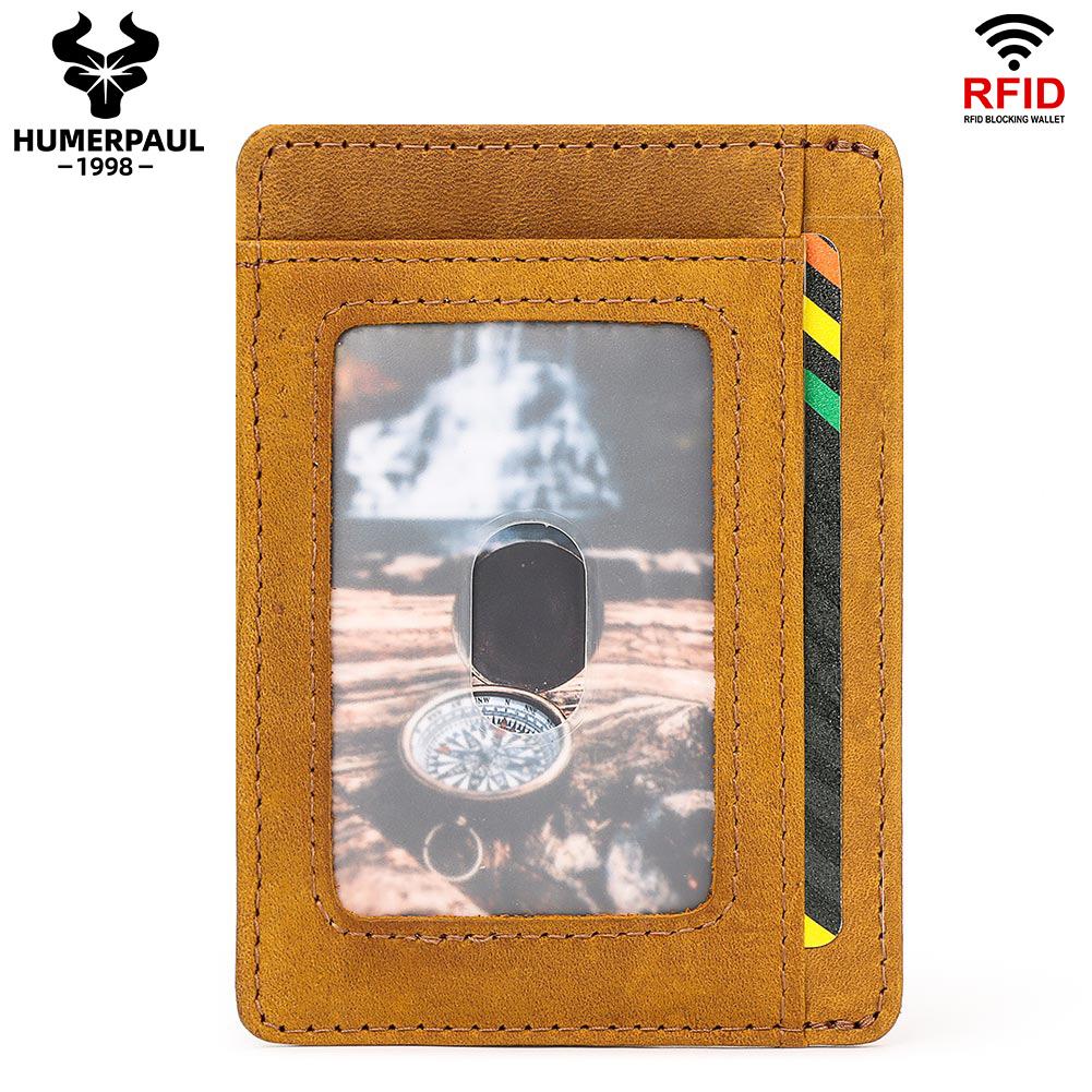 Humerpaul Упаковка для кредитной карты из натуральной кожи, подарок сыну, подарочная упаковка.