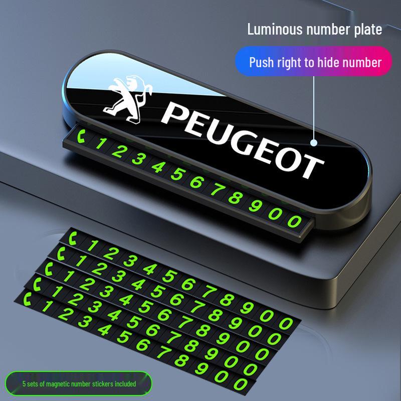 Временные парковочные номера с маскировкой «Аврора» для моделей Peugeot 408, 508L, 4008, 5008, 308, 2008