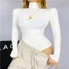 Водолазка с длинными рукавами, нижняя рубашка, дизайн, комбинезон, сексуальные красотки, одежда, водолазка, прошитая футболка для женщин