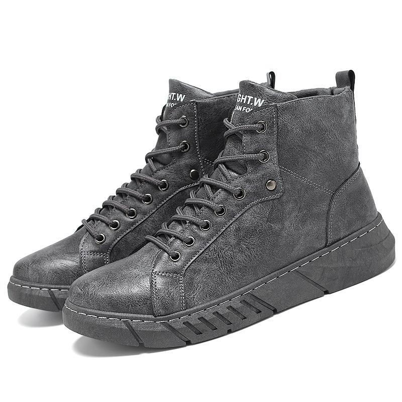 Зимние мужские мотоциклетные ботинки на шнуровке, платье, повседневные удобные ботинки «челси», Zapatos, мужская обувь, ботильоны-броги, черные ботинки на платформе