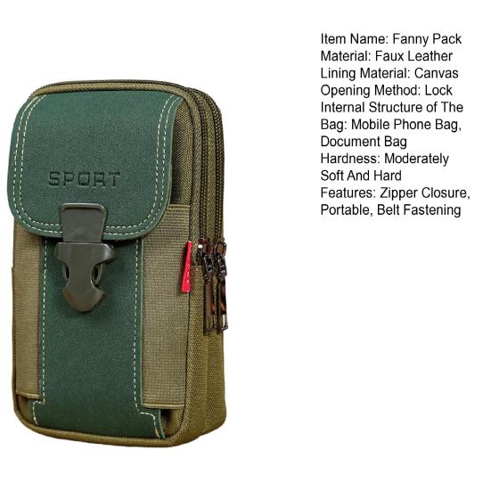 Поясная сумка для активного образа жизни, холщовая сумка для телефона на пояс из искусственной кожи с застежкой-молнией, сумка для путешествий и активного отдыха