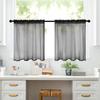 1 шт. Кафе DIY Короткие Прозрачные Занавески Тканые Ярус Тюль Оконные Драпировки Сетка Вуаль Полиэстер Кухня