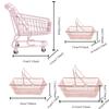 Model Mini Storage Basket Metal Toy Trolley Container Portable Shopping Cart Storage  Desktop